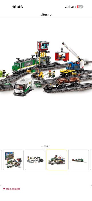 Tren Lego marfar electric cu telecomanda-cod 60198- asamblat