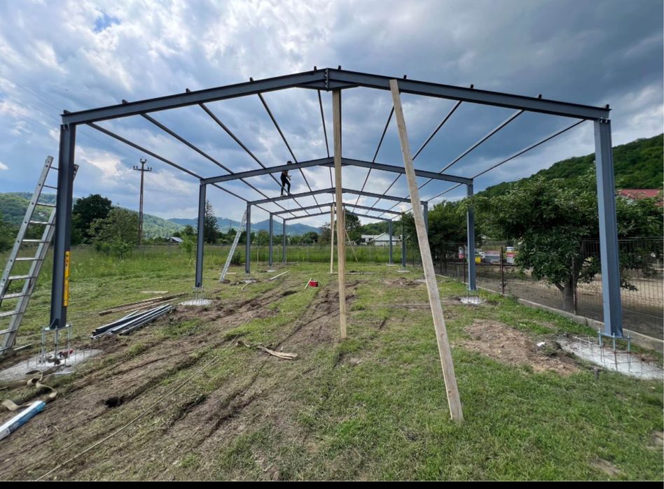 Vand hale si structuri metalice sau schimb cu duba