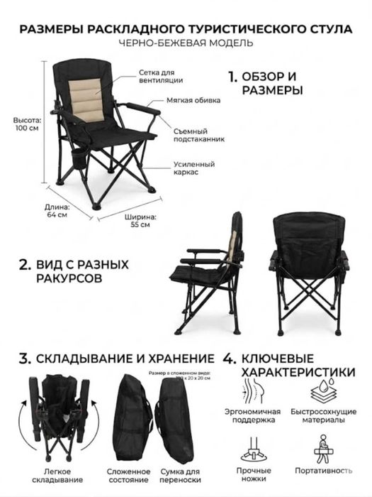 Складные стулья для пикника.