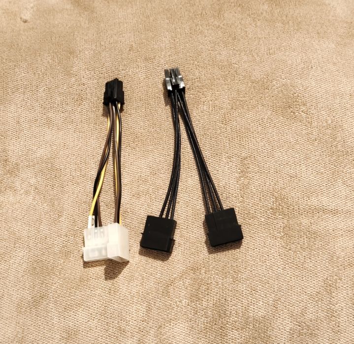 Adaptor cablu alimentare video pcie de la 2 x molex la 6 pini pcie video