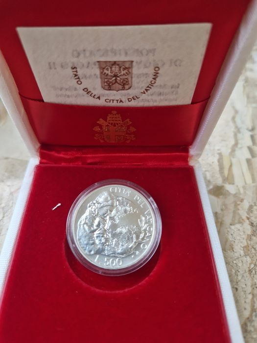 Сребърни Ватикана 500лири 1992г и 1995г UNC