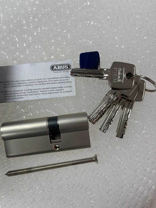 Cilindru Abus Profile D6XNP cu card-cheie și 5 chei, argintiu, 49456