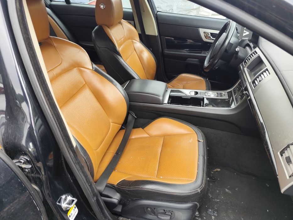 Interior piele perforata maro+negru jaguar xf 2007-2015. Scaune f/s