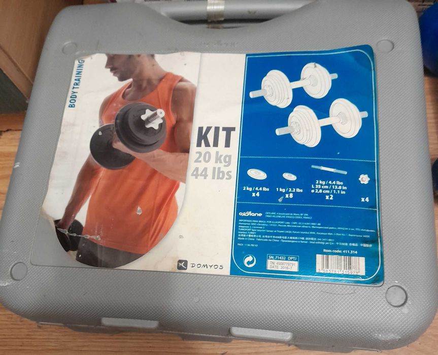 Set gantere cu discuri Domyos – 20 kg