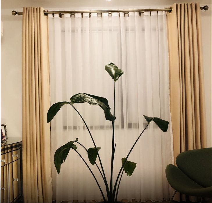 Draperie catifea cu inele aurii, 245/500 cm