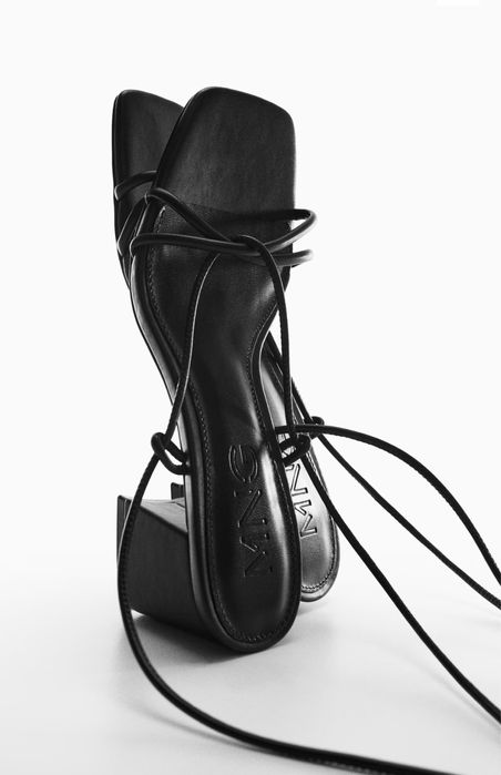 Sandale cu toc și barete Mango, mărimea 35