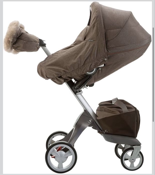 Stokke Xplory Trailz зимен сет рядък модел кафяв nougat brown кожа