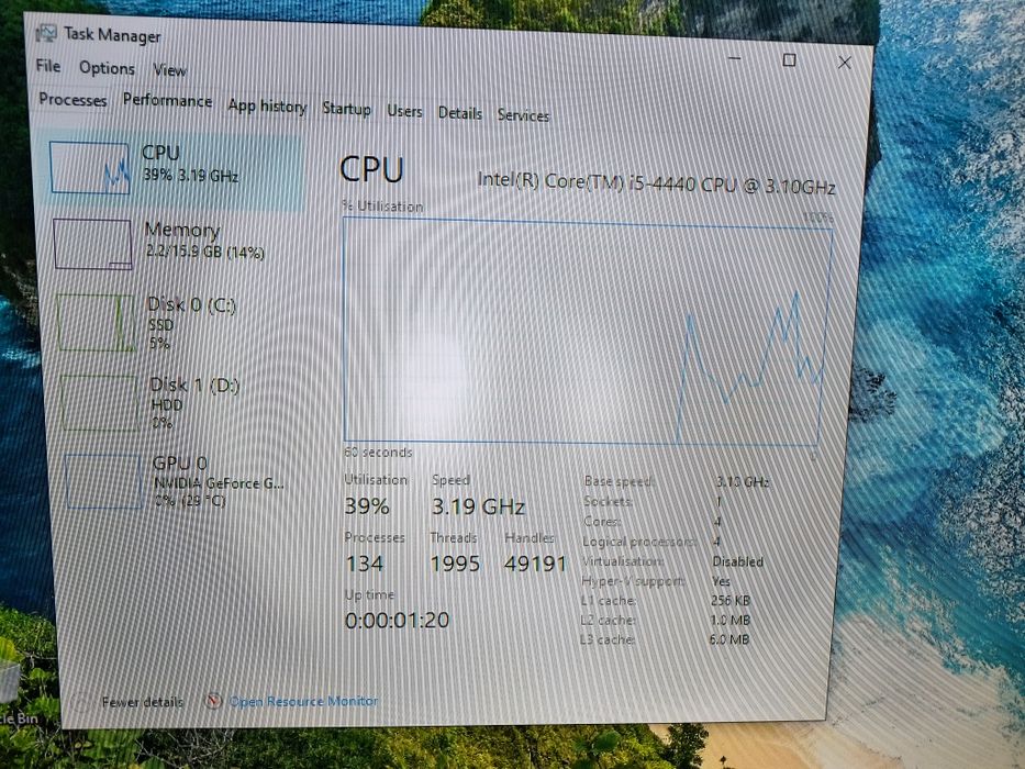 Calculator gaming entry level. MSI 1060, I5 4440