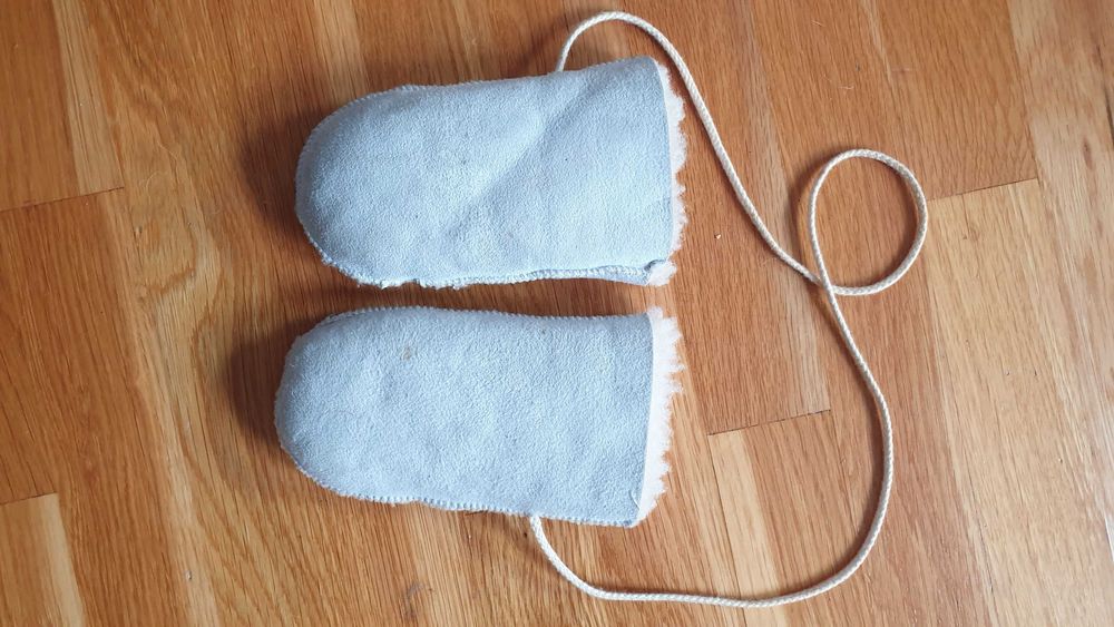 Manusi din piele imblanite pentru bebelusi 1-24luni
