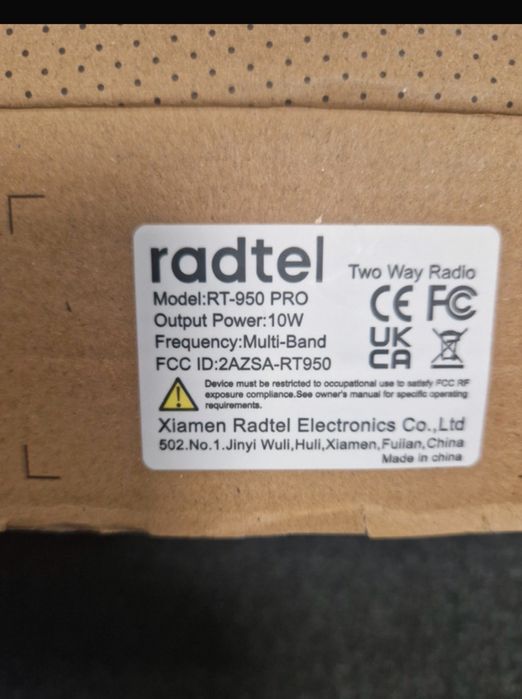 Radtel RT-950 PRO Black (27Mhz TX/RX) 10W Walkie Talkie AM/FM/USB/LSB/CW Receive GPS/APRS Wireless Bluetooth