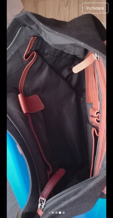 Geanta textil+piele The Chesterfield Brand