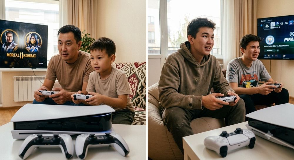 PlayStation 5 Дисковая + 2 джойстика + Топ Игры (FIFA, UFC, GTA, MK)