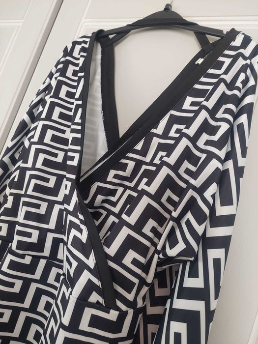 Rochie ocazie print alb/negru - mărimea L-XL Produs NOU