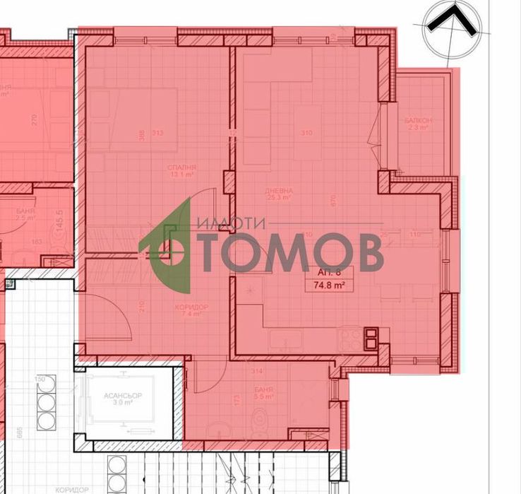 Просторен двустаен апартамент в кв. Железник