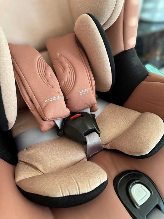 Детско столче за кола EasyGo Rotario (0-18 кг) ISOFIX, Въртящо се на 360°, Розово