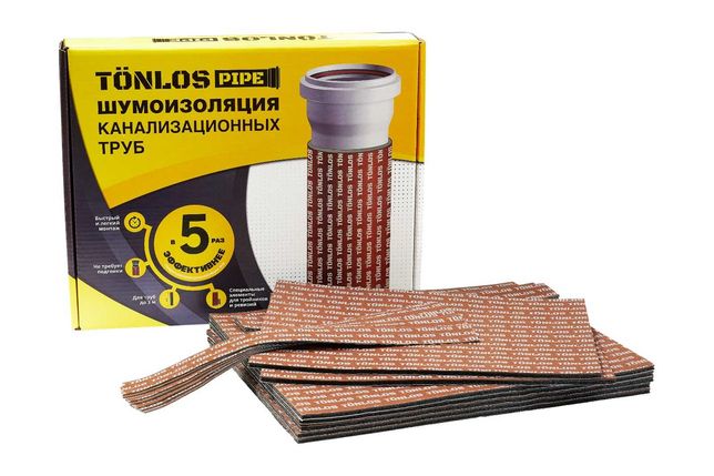 TONLOS PIPE Шумоизоляция канализационных труб