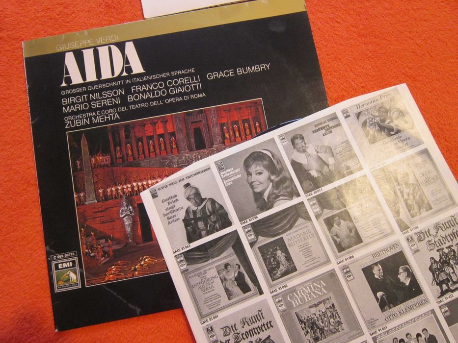 rar Verdi Aida M.Callas,L.Price,B.Nilsson vinil impecabile Germania'60