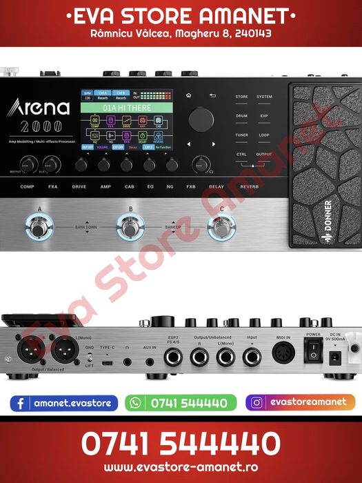 Pedala Chitara AMP Multi-Efect DONNER ARENA 2000 Modelling Processor
