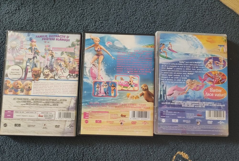 Dvd-uri Barbie povestea sirenei 1&2+un alt film