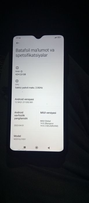 tel sotladi redmi 9t 4+2/128