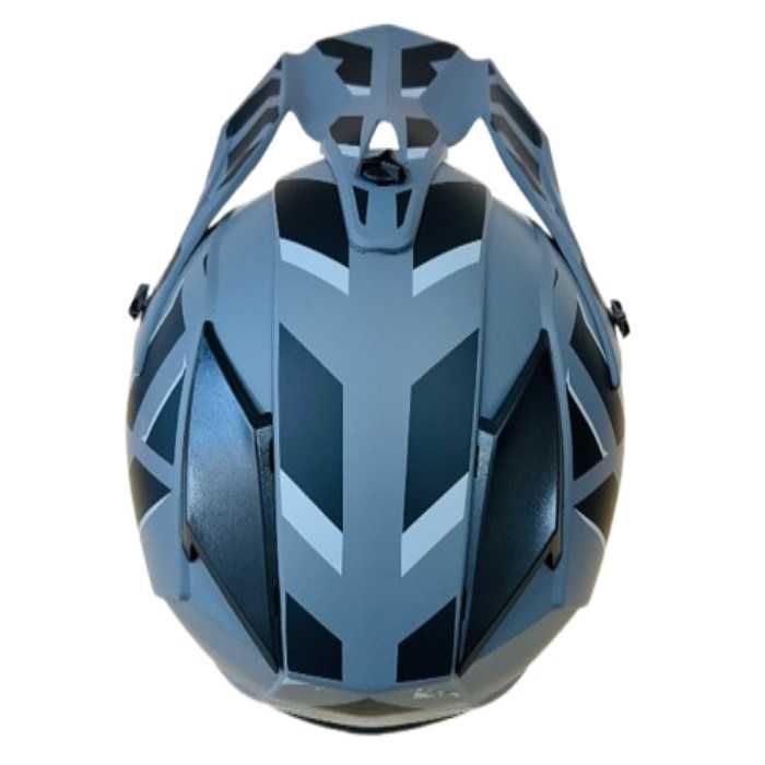 Кросова каска, за мотор, Атв, Вело, Гланц, Сиво и черно