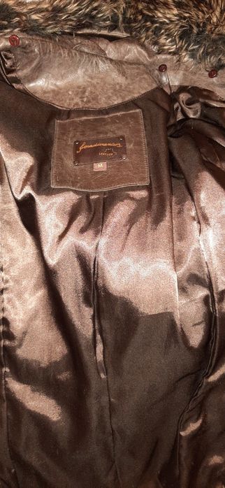 Geaca de piele naturala Stradivarius