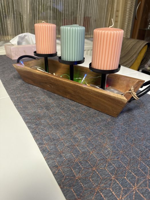 Suport lumanari din lemn