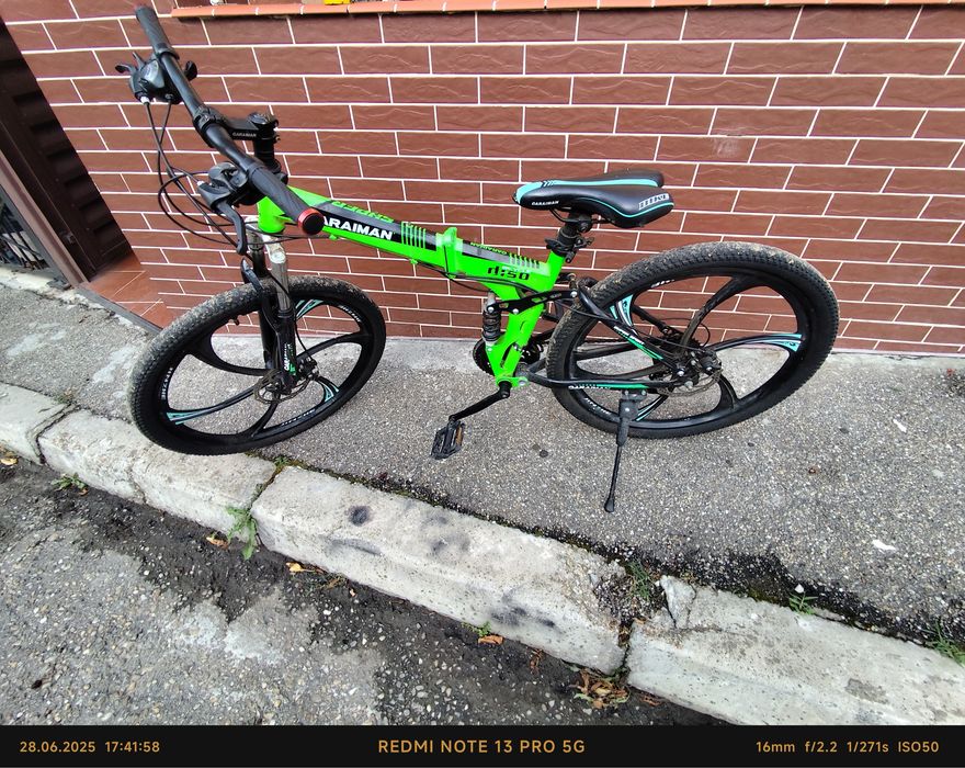 Bicicleta caraiman pliabila full suspension