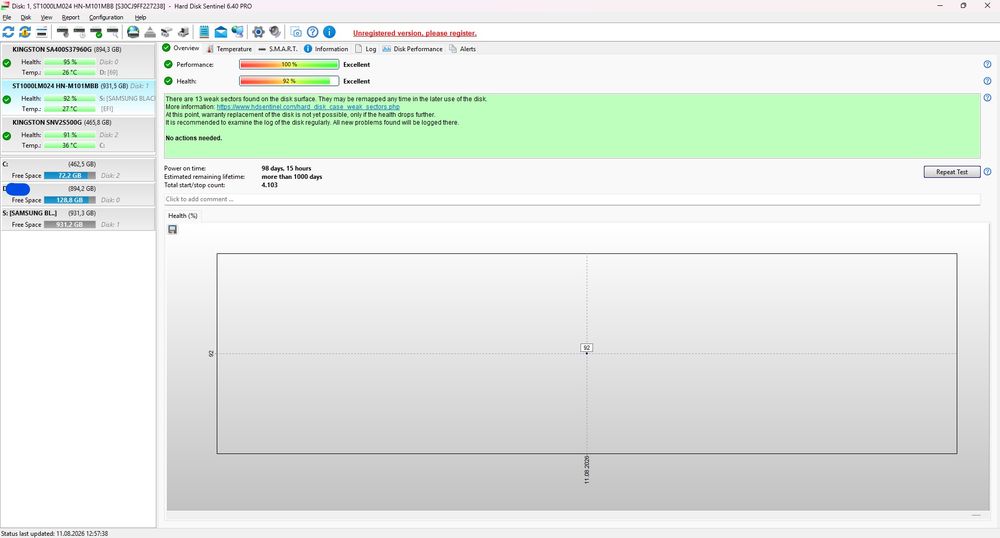 HDD Samsung Black 1000GB 2.5