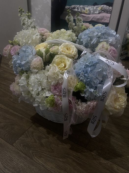 Цветы в корзинке