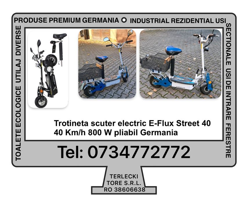TROTINETA SCUTER ELECTRIC E-Flux street 40  , 800 \w  Camping Germania