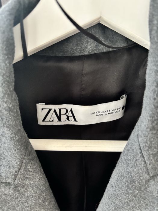 Sacou Zara gri , stofa moale