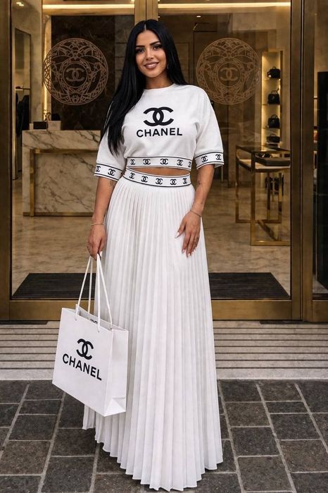 Fusta lunga si bluza compleu dama