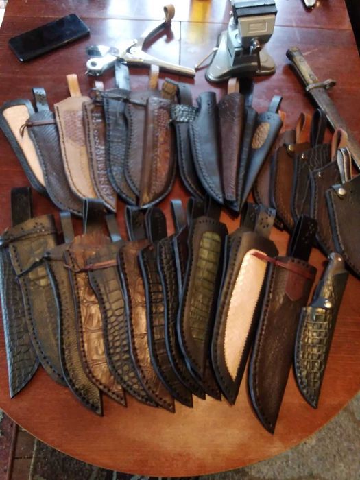 Кания за нож от естествена кожа