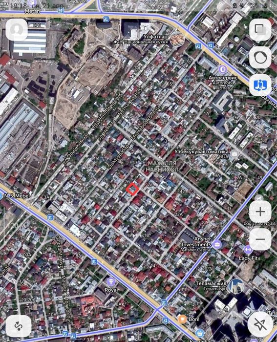 Продаются участки в Мирзо Улугбекском районе «Золотой квадрат»