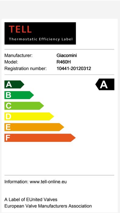 GIACOMINI термоглава с течен сензор R460H/Прес връзки/фитинги