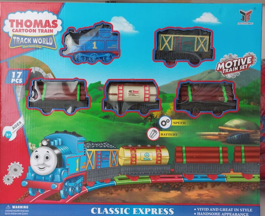 Железная дорога-конструктор Маленький Паровозик Томас поезд игрушка