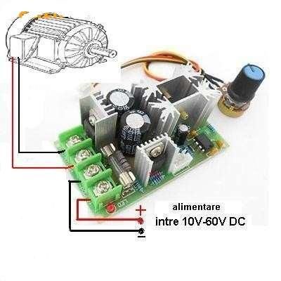 Variator Motor turatie 10-60V DC 20A PWM HHO