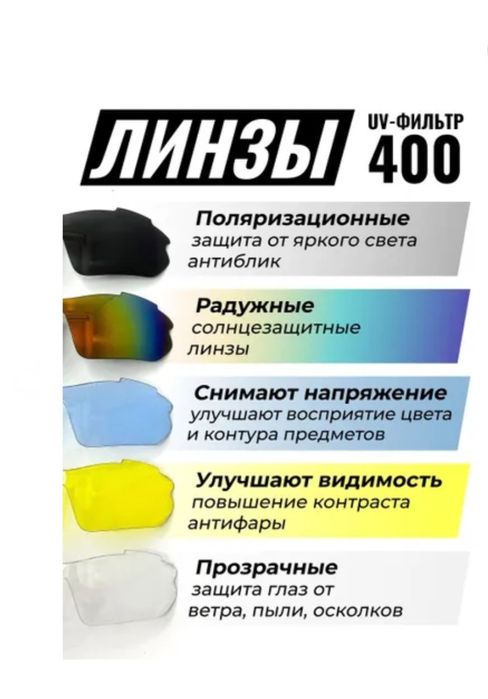 Очки солнцезащитные со сменными стёклами