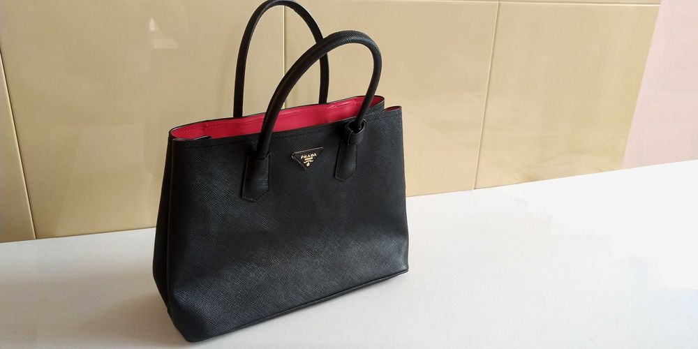 Дамска чанта PRADA ПРАДА black & red.