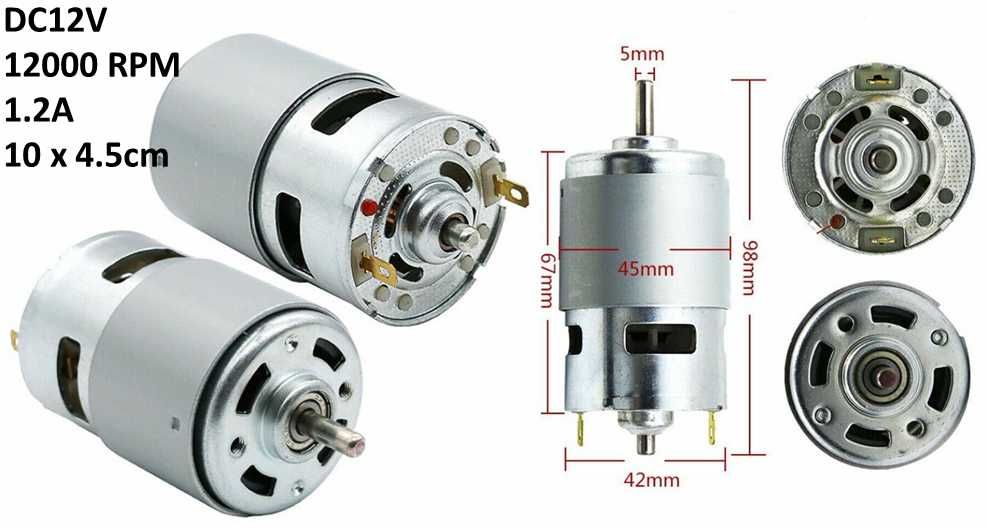 Motor DC 24V Low Noise 15000 rpm, 3~20A, 30~200W Nou!