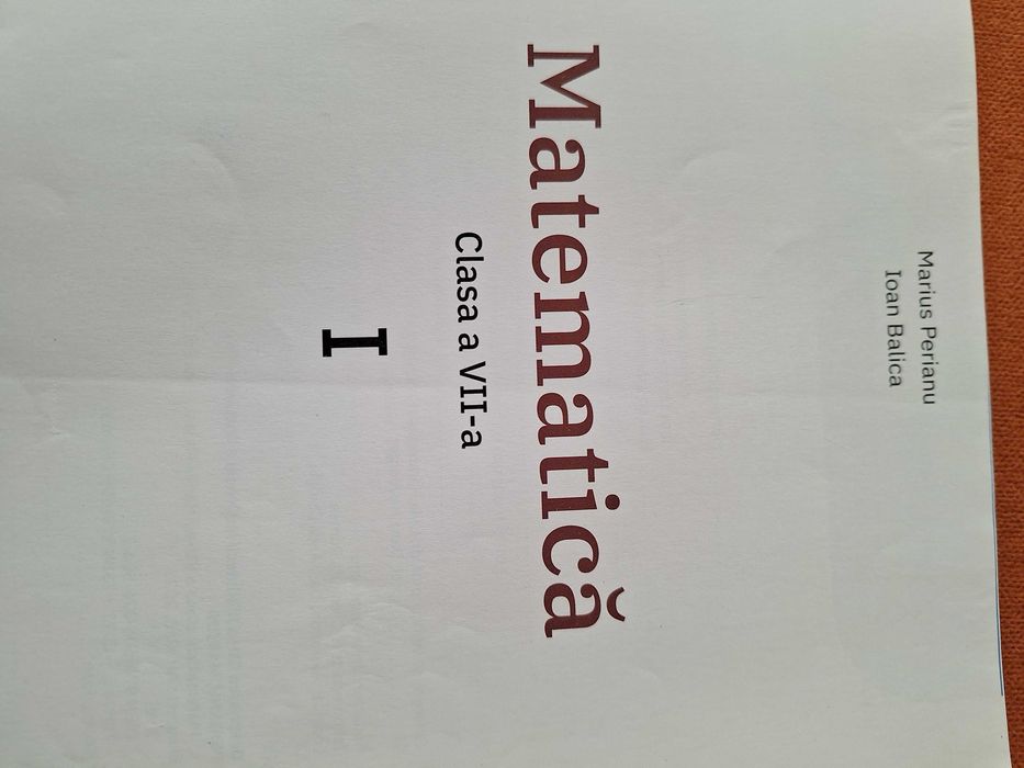 Matematica clasa a VII-a semestrul 1 clubul Matematicienilor, autor Marius Perianu