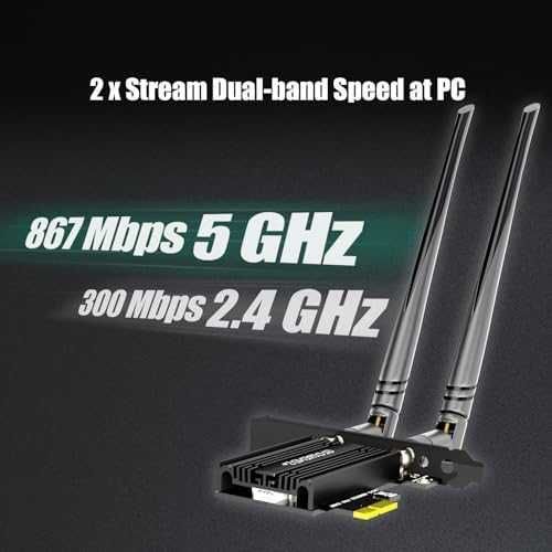 GLOTRENDS AC1200 WiFi 5 PCIe карта с Bluetooth