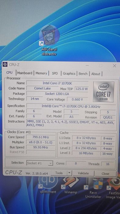 componente calculator I7 10700K - MB cu WiFi, DDR 4  dar fara sursa sau carcasa