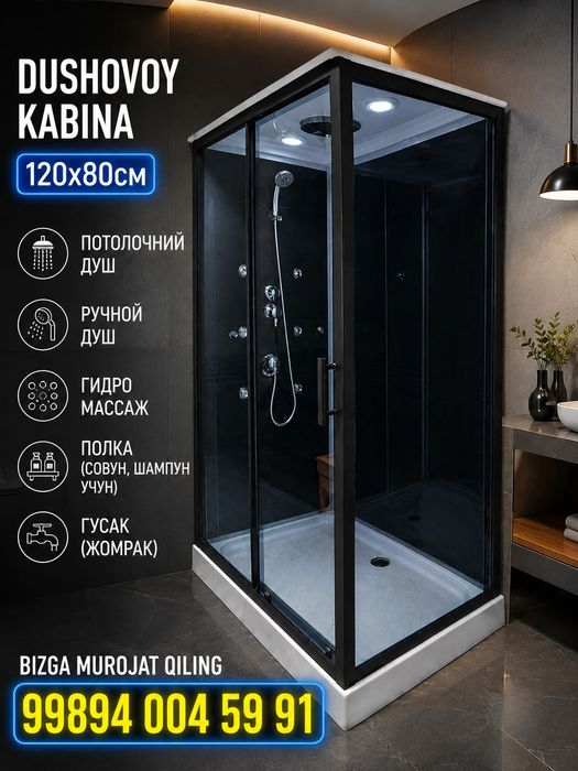 Dush kabina 120x85sm