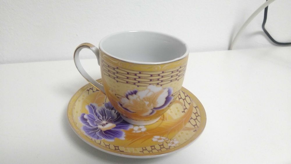 Farfurie ceașca porțelan cafea ceai capuccino caffelatte