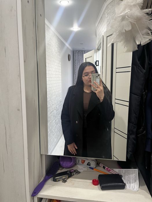 Пальто черное