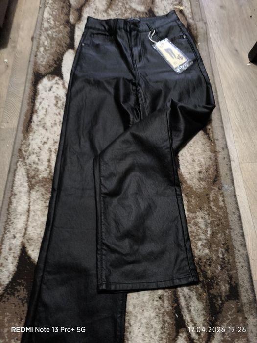 Pantaloni piele dama  evazati