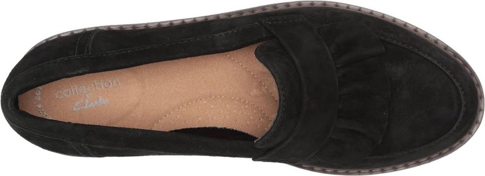 Clarks, Airabell Slip. Кожаные/ замшевые лоферы из США. Разм 38.5