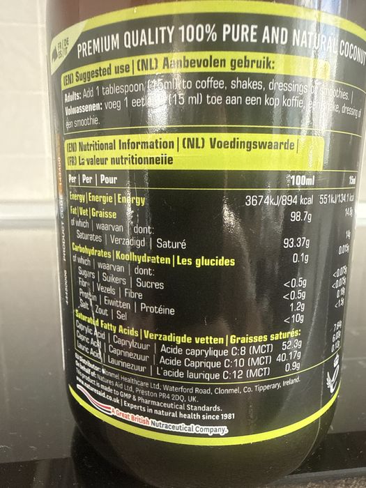 MCT OIL(Premium coconut oil)